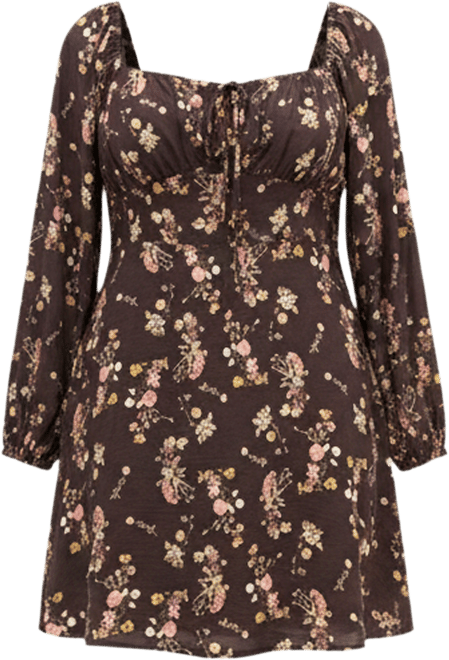 Women's Abbie Long Sleeve Print Mini Dress