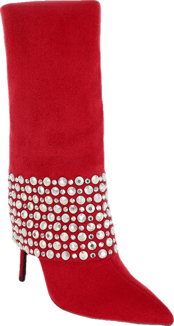 Basso Party Diamante Studded Stiletto Boots Women