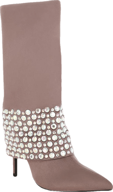 Basso Party Diamante Studded Stiletto Boots Women