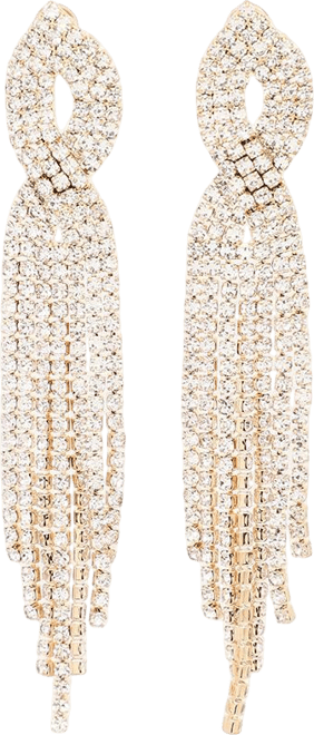 Women's Silver Bling Cluster Drop Earrings