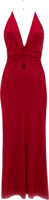 Ruched Cami Midi Dress In Rose