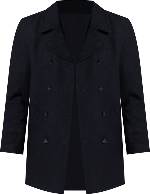 Joseph Abboud Double-Breasted Signature Peacoat, Navy - Blue - Big