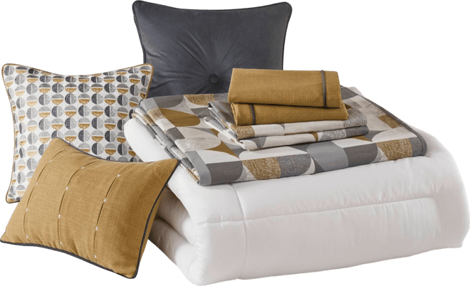 Cirque Jacquard Oversized Duvet Style 9-Pc. Comforter Set, King