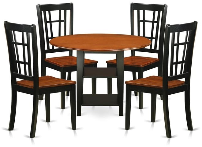 Dining Room Set Black & Cherry