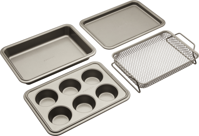 Advanced Bakeware 4-Pc. Nonstick Toaster Oven Pan Set