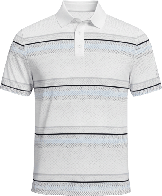 Men's All Over Energize Geo Stripe Polo Shirt