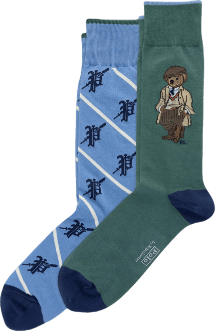 Men's 2-Pack Ribbed Cuff Socks