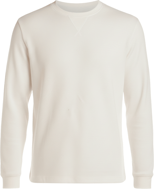 Men's Long Sleeve Waffle Crewneck T-Shirt