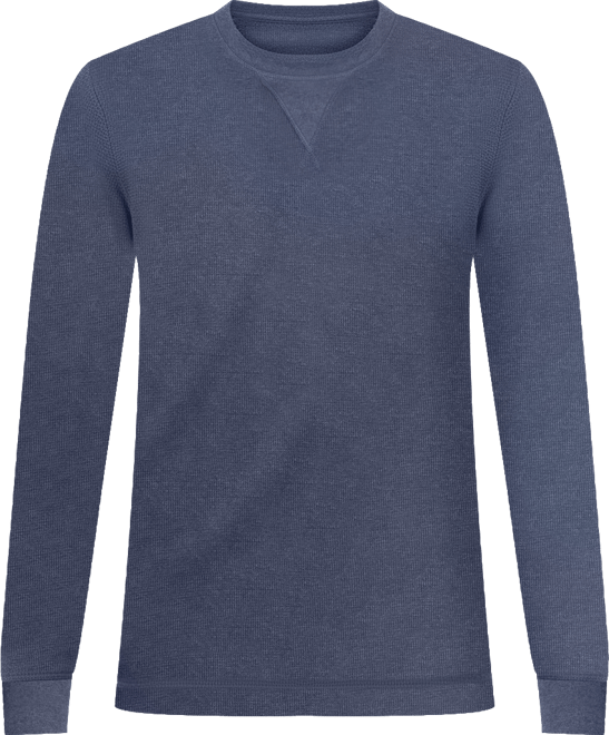 Men's Long Sleeve Waffle Crewneck T-Shirt