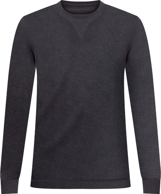 Men's Long Sleeve Waffle Crewneck T-Shirt