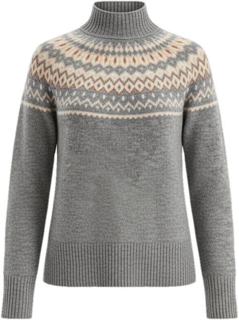 Women's Mock-Neck Fair Isle Sweater, Macy's Exclusive
