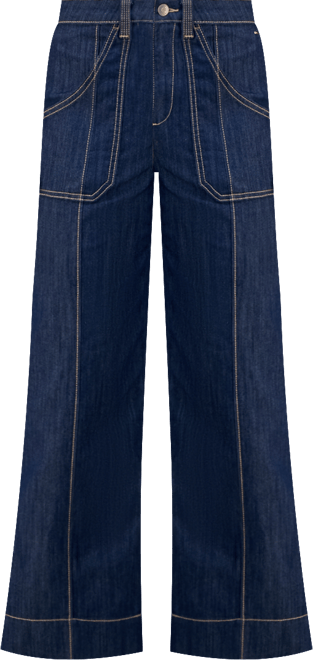 Women's High Rise Wide Leg Ankle Jeans