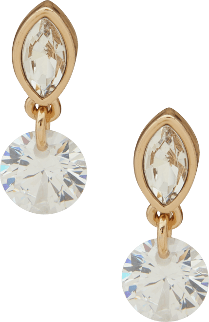 Marquise Stone Crystal Drop Stud Earrings