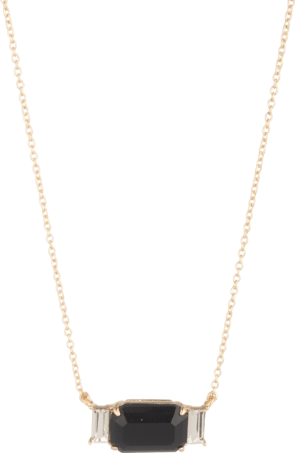 Glass Stone Pendant Necklace