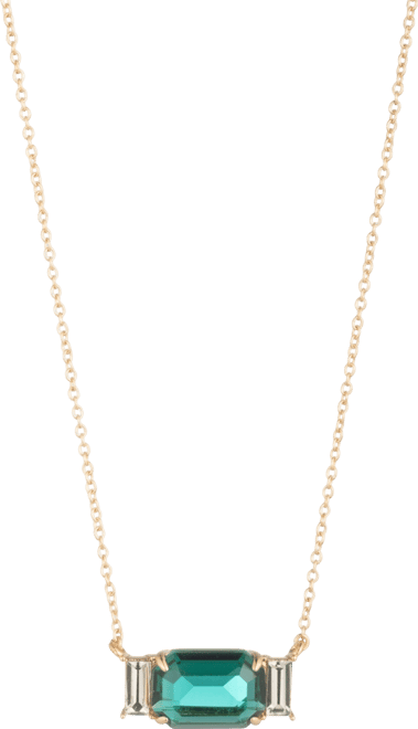 Glass Stone Pendant Necklace