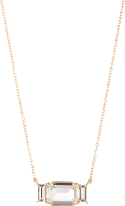 Glass Stone Pendant Necklace