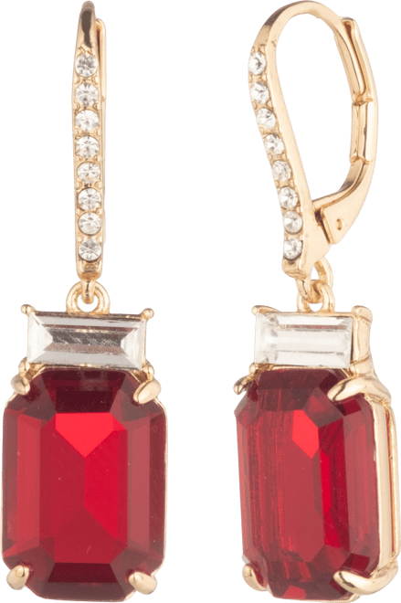 Glass Stone Drop Earrings