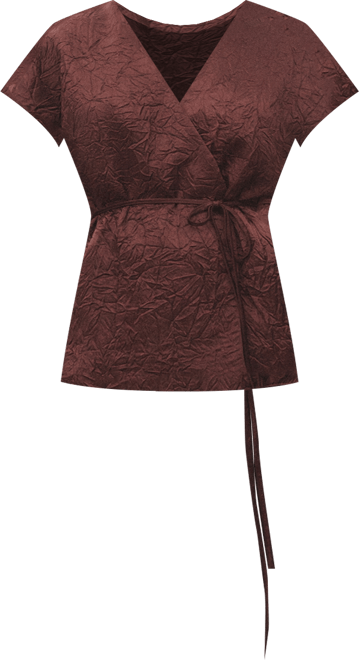 Women's Double-Breasted Crinkled-Effect Vest