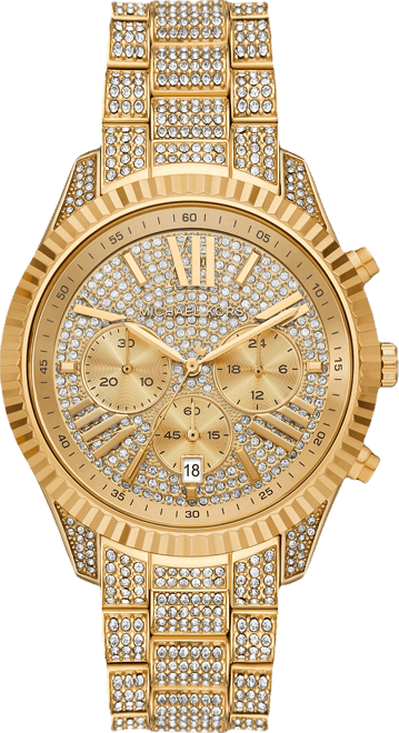 Women's Lexington Chronograph Gold-Tone Stainless Steel Watch, 42mm