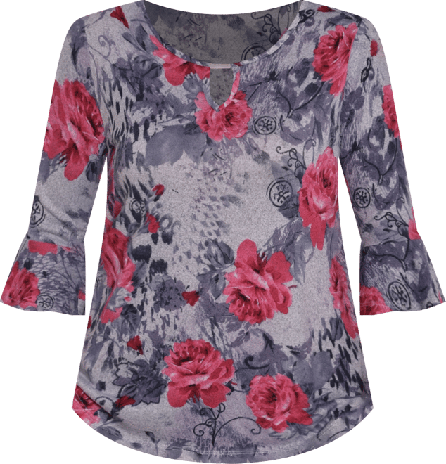 Women's 3/4 Bell Sleeve Pullover Top