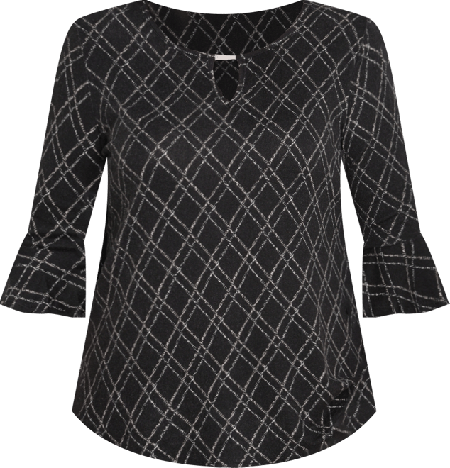 Women's 3/4 Bell Sleeve Pullover Top