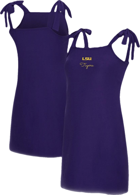 Women's Purple Lsu Tigers Tie-Shoulder Nightdress