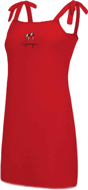 Women's Red Georgia Bulldogs Tie-Shoulder Nightdress