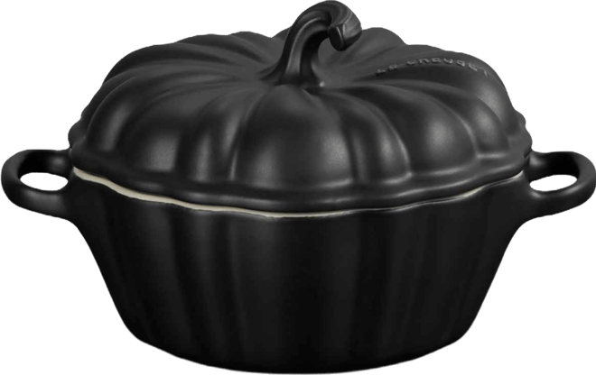 Stoneware Figural 12-Oz. Pumpkin Petite Cocotte