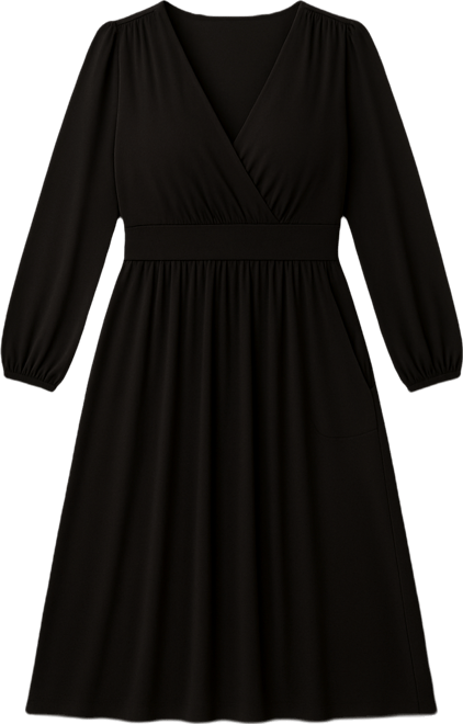 Plus Size Diana Long Sleeve Midi Dress