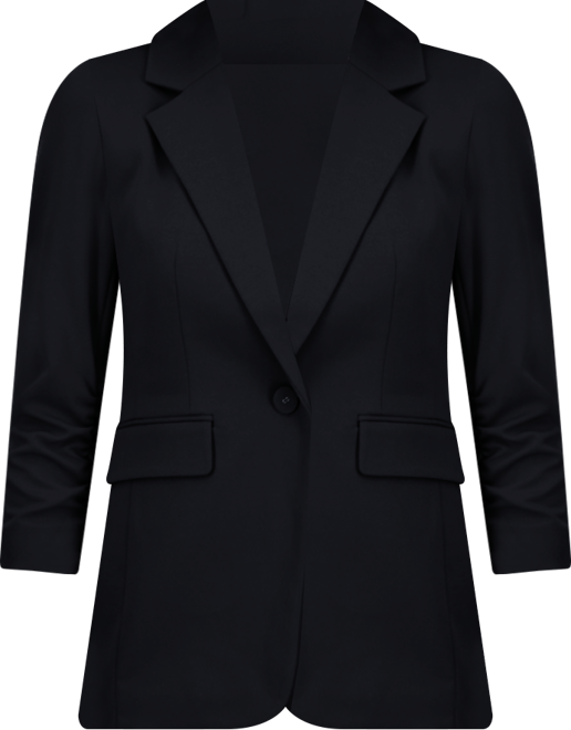 Women's Crepe One-Button Scrunched-Sleeve Jacket, Macy's Exclusive