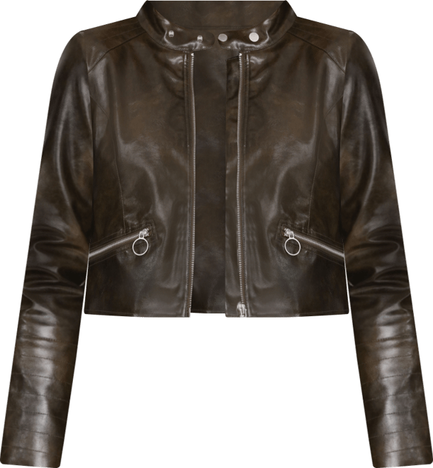 Women's Cropped Moto Jacket