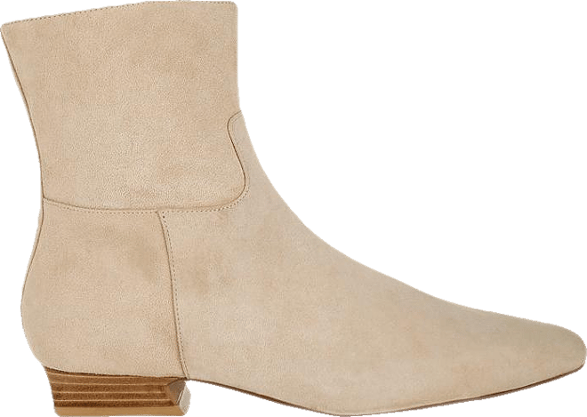 Hakra Flared Heel Suede Boots Women