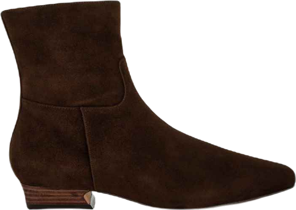 Hakra Flared Heel Suede Boots Women