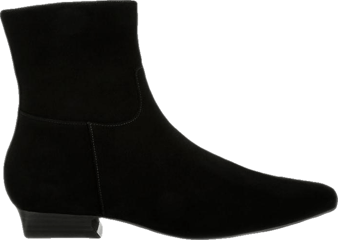 Hakra Flared Heel Suede Boots Women