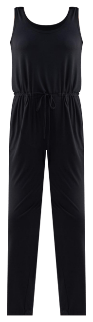 Women's Relaxed Drawstring Jumpsuit in Black