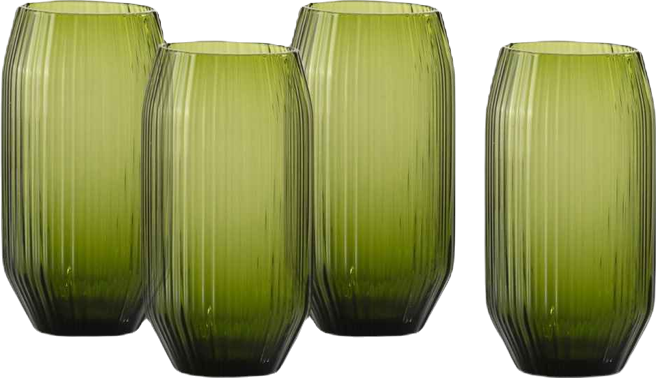 Estiva Textured Highball Sparkling Cocktail Glasses, Set of 4