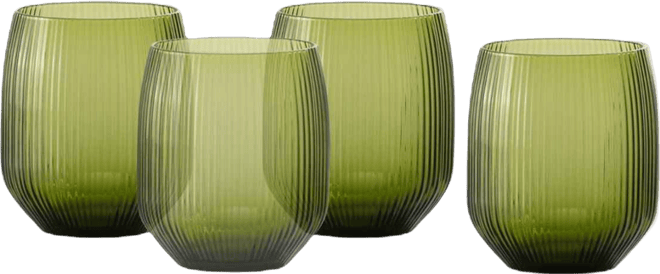 Estiva Textured Tall Tumbler Glasses, Set of 4