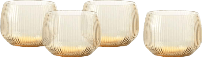 Estiva Textured Short Tumbler Glasses, Set of 4