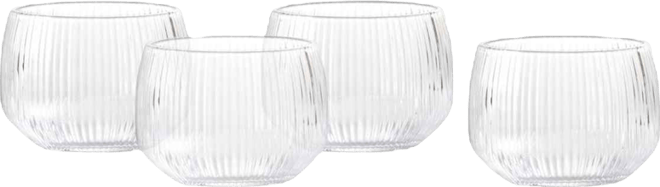 Estiva Textured Short Tumbler Glasses, Set of 4