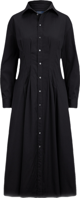 Women's Pleated Cotton Shirtdress