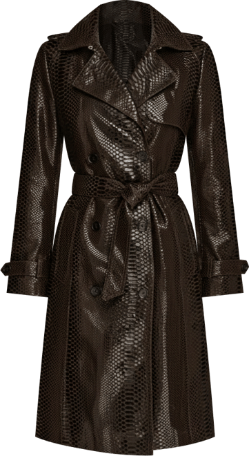 Women's Double Breasted Belted Trench Coat