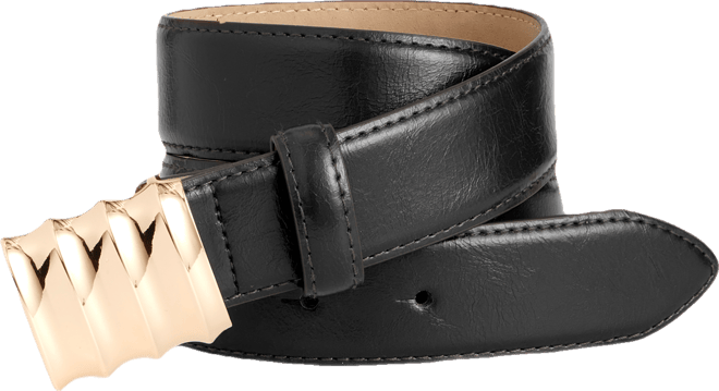 Ripple Buckle Patent Belt, Macy's Exclusive
