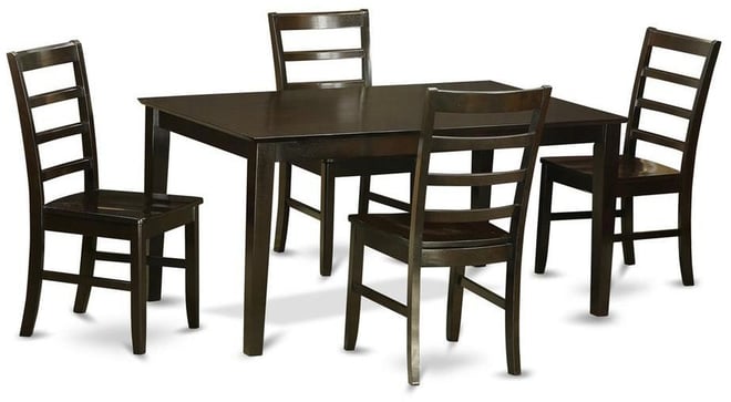 5 Pc Dining room set-Glass Top Dining Table and 4 Dining Chairs