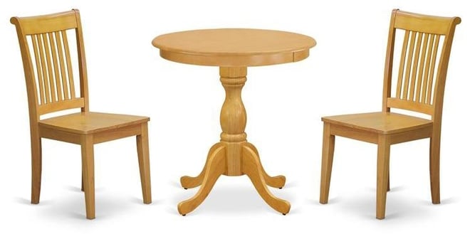 3-Pc Modern Dining Room Table Set