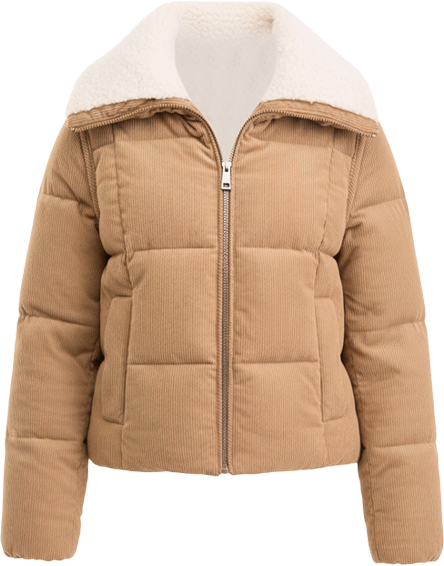 Women's Corduroy Puffer Coat