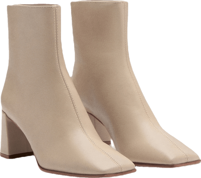 Women's Block Square Toed Ankle Boots