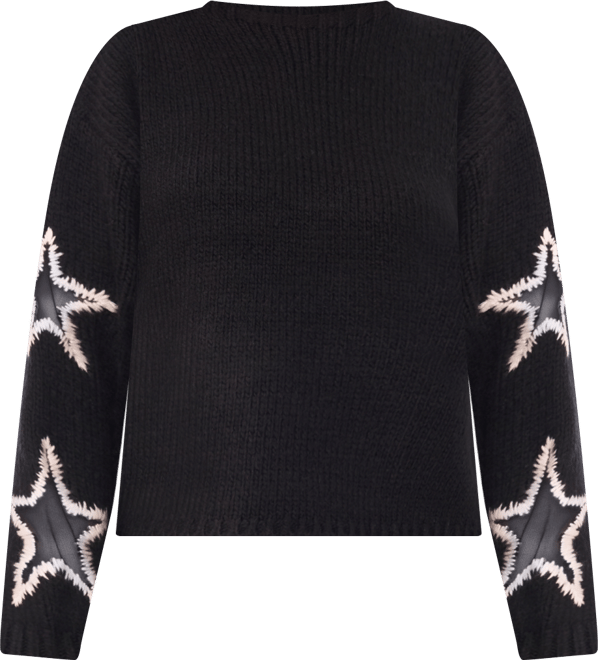 Women's Crewneck Star Pattern Sweater