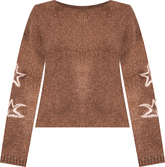 Women's Crewneck Star Pattern Sweater