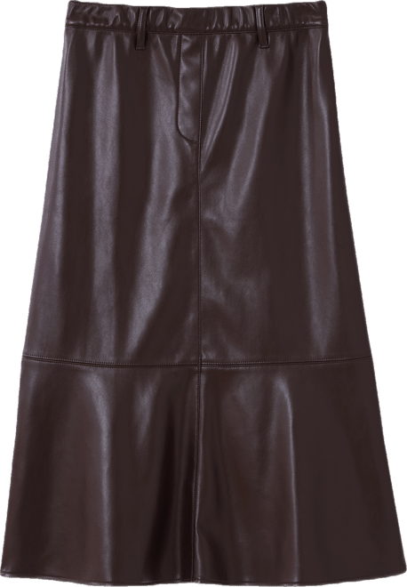 FAUX-LEATHER SEAMED SKIRT | JJill