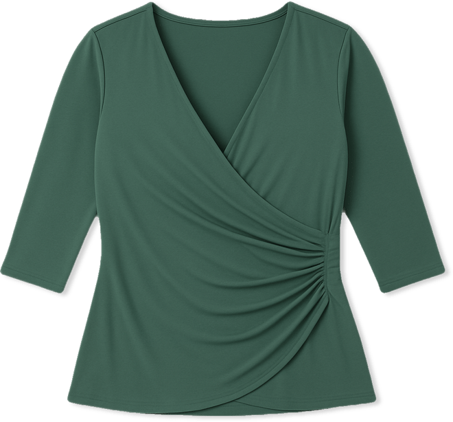 Plus Size Femme Fatale Faux Wrap Top